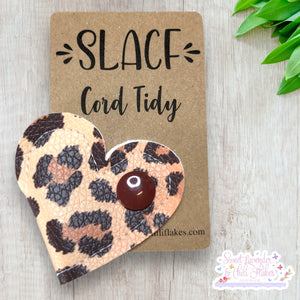 SLACF Cord Tidy Heart Shape - Leopard