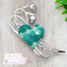 Load image into Gallery viewer, SLACF Cord Tidy Heart Shape - Mermaid Scales