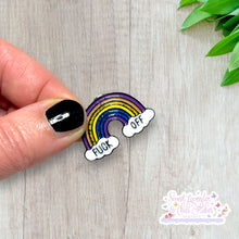 Load image into Gallery viewer, Enamel F*OFF Rainbow Pin
