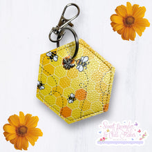 Load image into Gallery viewer, SLACF Hexagon Keyring - Honey Bee