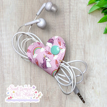 Load image into Gallery viewer, SLACF Cord Tidy Heart Shape - Unicorns