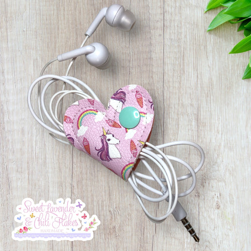 SLACF Cord Tidy Heart Shape - Unicorns