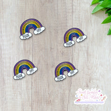 Load image into Gallery viewer, Enamel F*OFF Rainbow Pin