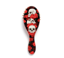 Load image into Gallery viewer, Skulls and Roses 100% Bamboo Hair Brush