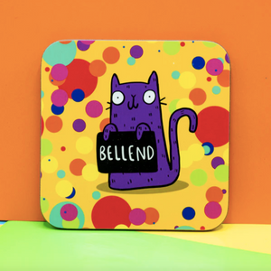 Sweary Bellend Cat Coaster - Katie Abey - 1 Coaster