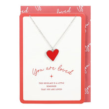 Load image into Gallery viewer, YOU ARE LOVED Heart Necklace Greeting Card