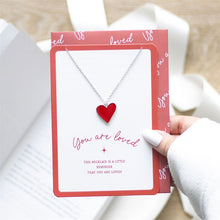 Load image into Gallery viewer, YOU ARE LOVED Heart Necklace Greeting Card