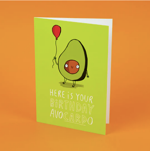Katie Abey - Here Is Your Birthday Avocardo - Greeting Card