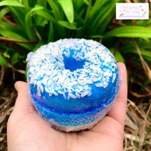 Load image into Gallery viewer, * SALE * Blueberry Donut Shape Bath Bomb