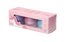 Load image into Gallery viewer, * SALE * Enchanted Rainbow Unicorn - 3 Bath Bombs Gift Box