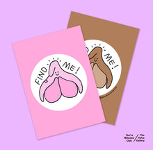 Load image into Gallery viewer, Find me! - Clitoris Postcards