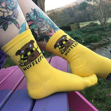Load image into Gallery viewer, Hufflepug Socks - Yellow Socks