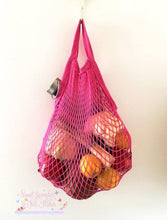 Load image into Gallery viewer, Cotton Net Shopping Bag short handles (NOT handmade)