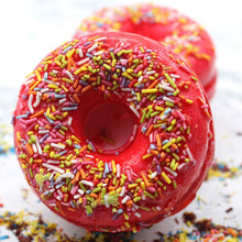 Load image into Gallery viewer, * SALE * Strawberry &amp; Banana Donut Shape Bath Bomb