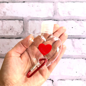 Heart Hand Sanitiser Bottle Keyring - 60ml