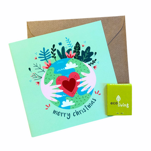 100% Recycled Paper Christmas Cards - Single Card