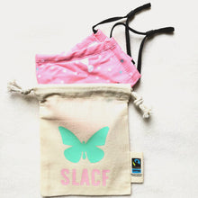 Load image into Gallery viewer, SLACF Design Organic Tie String Mini Bag * Mini Drawstring Sacks