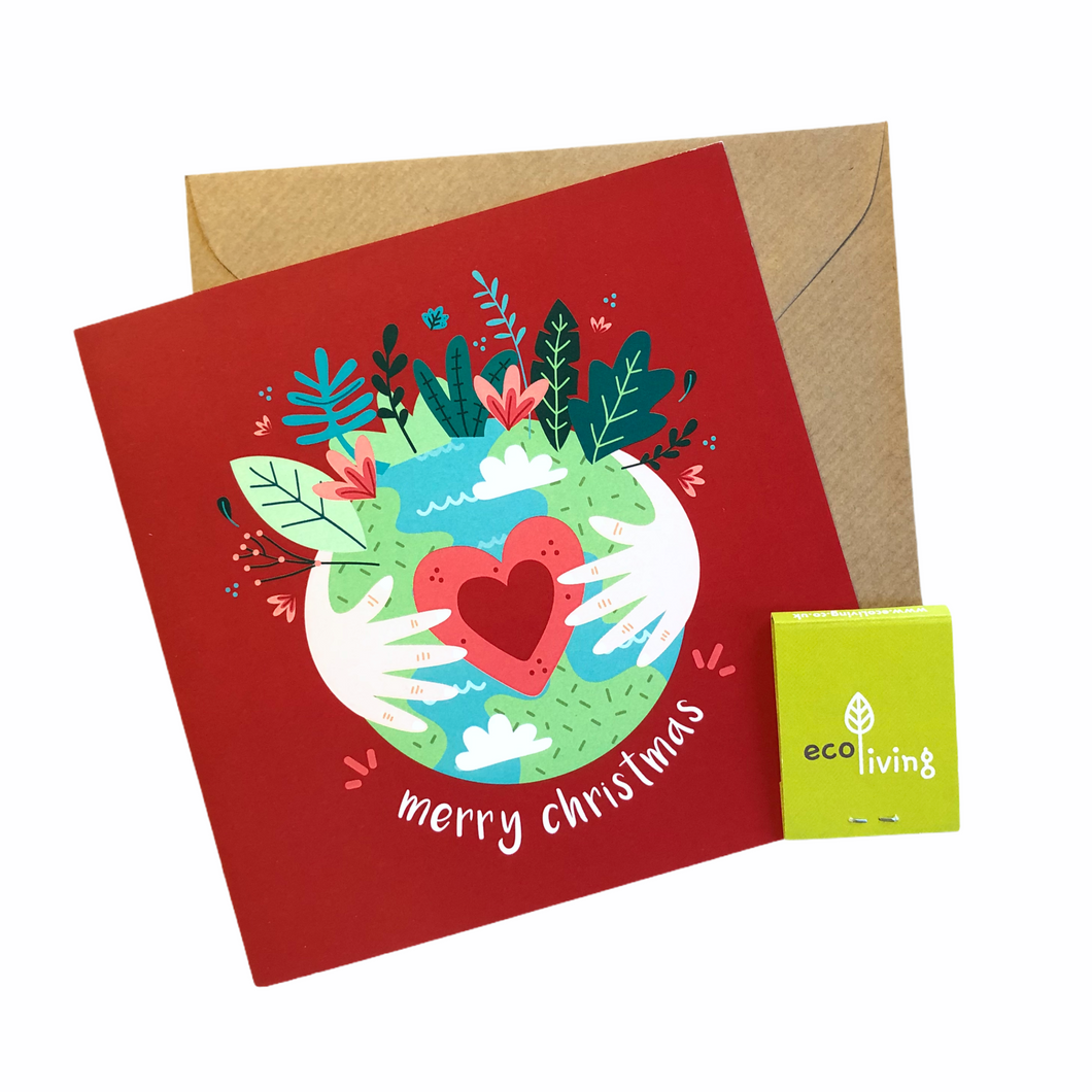 100% Recycled Paper Christmas Cards - Single Card