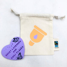 Load image into Gallery viewer, Cup Design Organic Tie String Mini Bag * Mini Drawstring Sacks