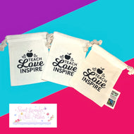Teach Love Inspire Mini Drawstring Bag