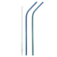 Load image into Gallery viewer, Rainbow Metal Drinking Straws