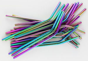 Rainbow Metal Drinking Straws