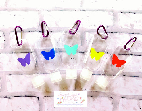 Butterfly Hand Sanitiser Bottle Keyring - 50ml