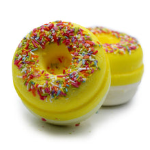 Load image into Gallery viewer, * SALE * Lemon Meringue Donut Shape Bath Bomb